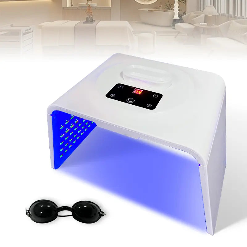 [Renhui] 7-Color LED Spectrum Facial Beauty Machine, Foldable Face Steamer with Spray Function, Hydrating Skin Care Equipment for Family Spa, Ideal Gift for Women