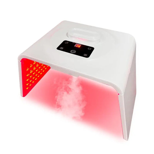 [Renhui] 7-Color LED Spectrum Facial Beauty Machine, Foldable Face Steamer with Spray Function, Hydrating Skin Care Equipment for Family Spa, Ideal Gift for Women