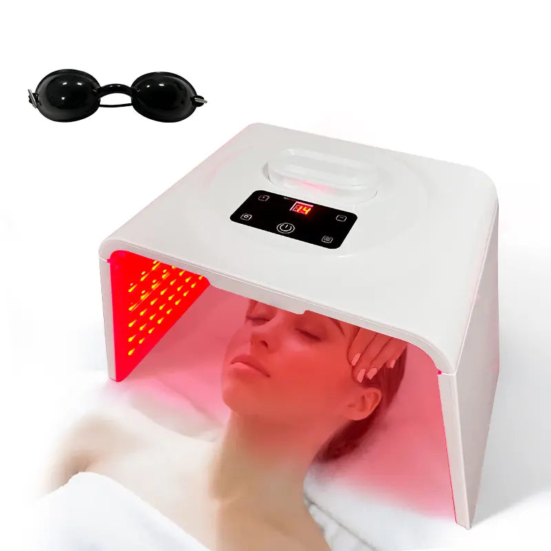 [Renhui] 7-Color LED Spectrum Facial Beauty Machine, Foldable Face Steamer with Spray Function, Hydrating Skin Care Equipment for Family Spa, Ideal Gift for Women